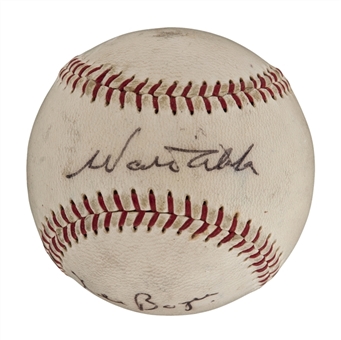  Los Angeles Dodgers Signed Baseball With (3) Signatures Walter Alston, Ken Boyer and Maury Wills (PSA/DNA)